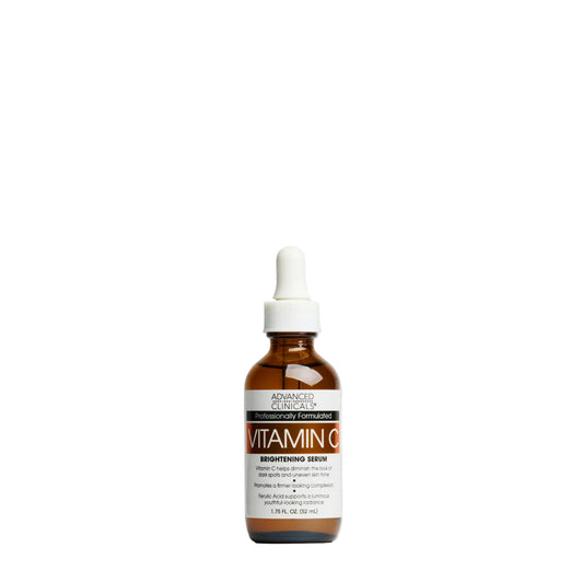 Brown serum bottle with dropper on a white background