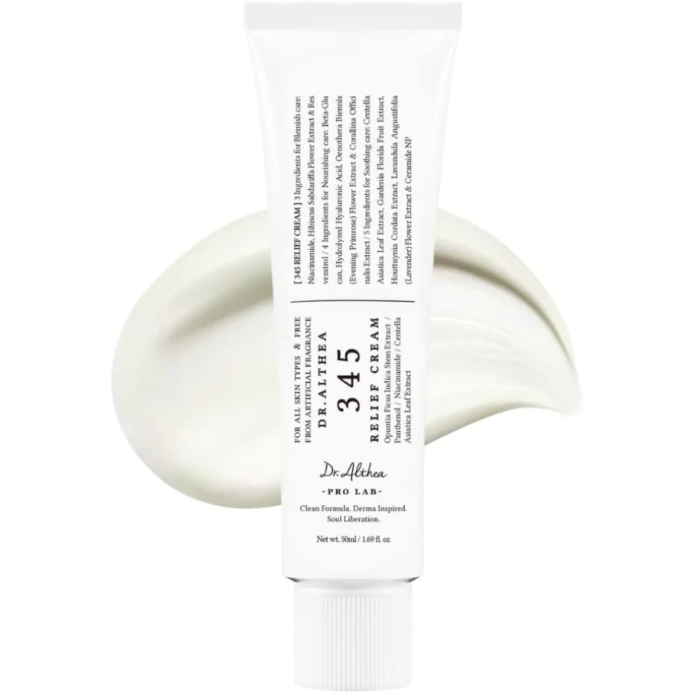 Dr. Aetha 345 Relief Cream packaging on a white background