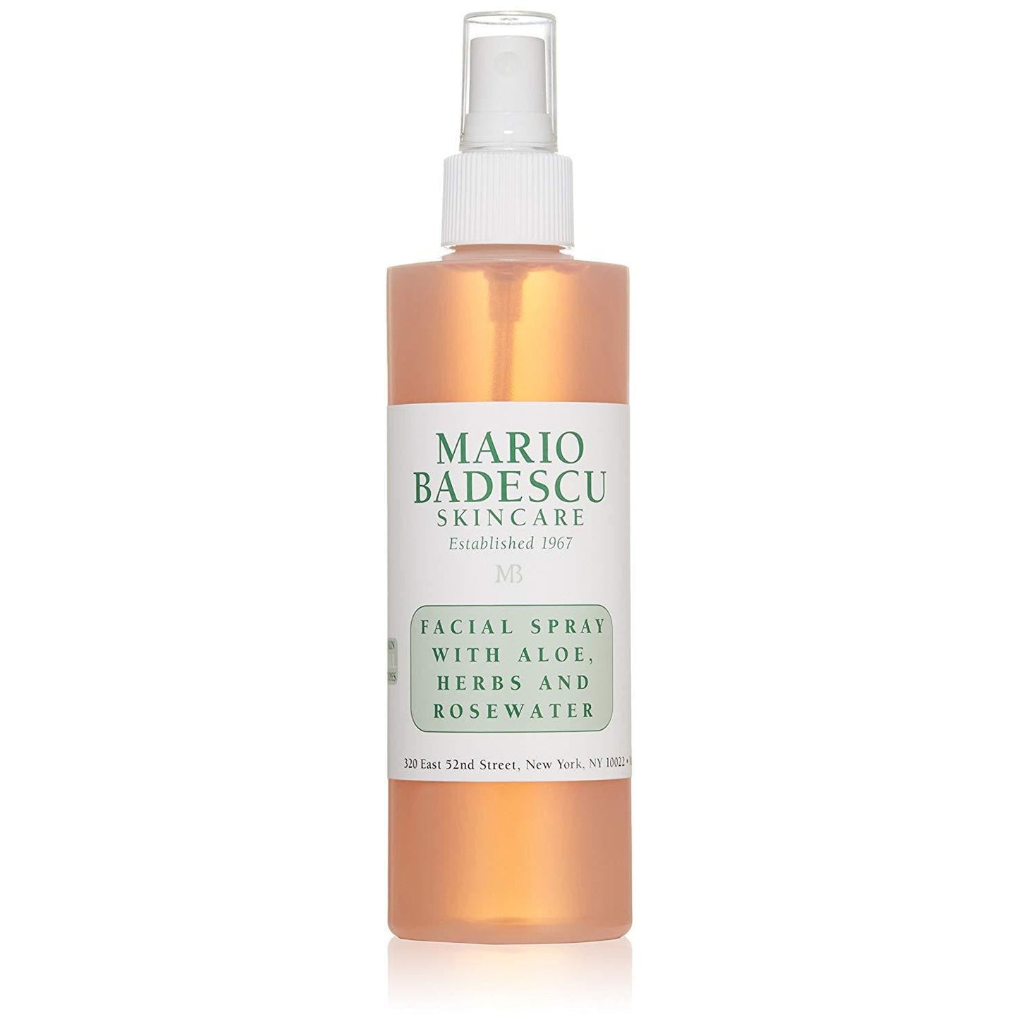 Mario Badescu skincare facial spray bottle on a white background