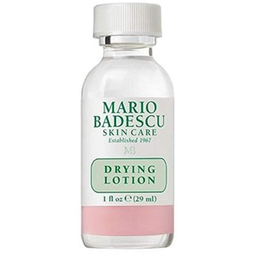 Mario Badescu drying lotion bottle on a white background