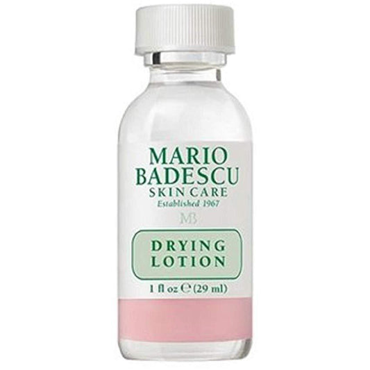 Mario Badescu drying lotion bottle on a white background