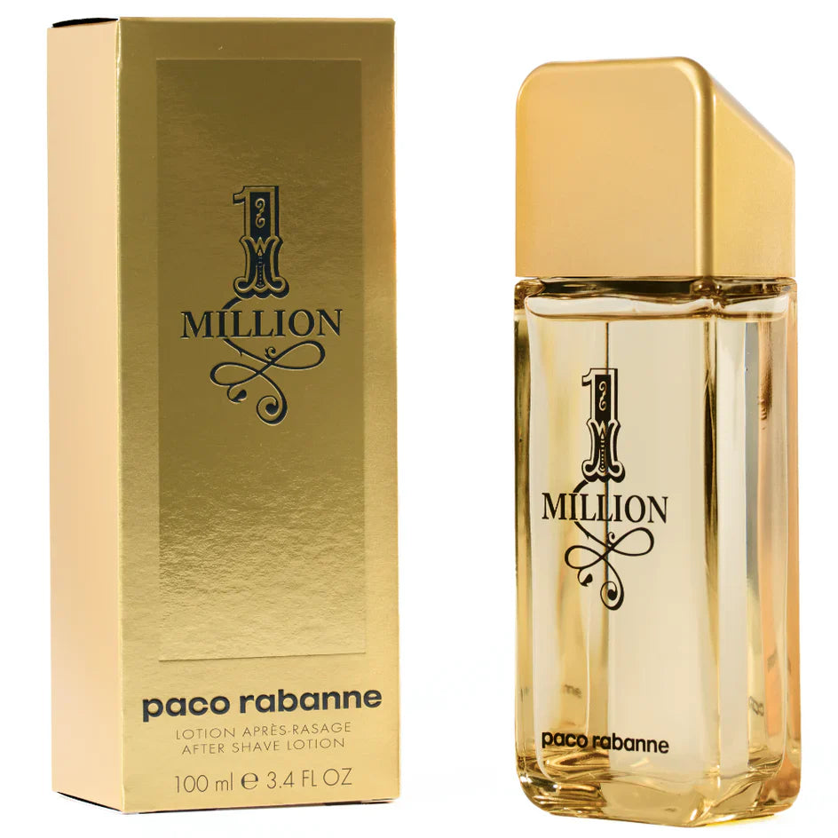 Paco Rabanne 1 Million after shave lotion packaging on a white background