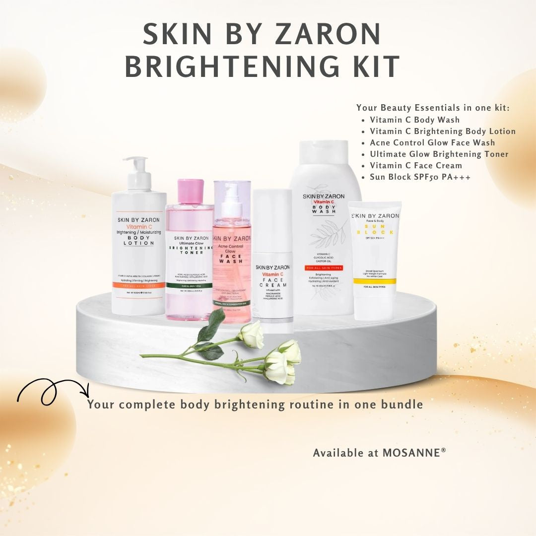 Skin by Zaron Brightening Kit – Complete Glow & Even Tone Skincare Set