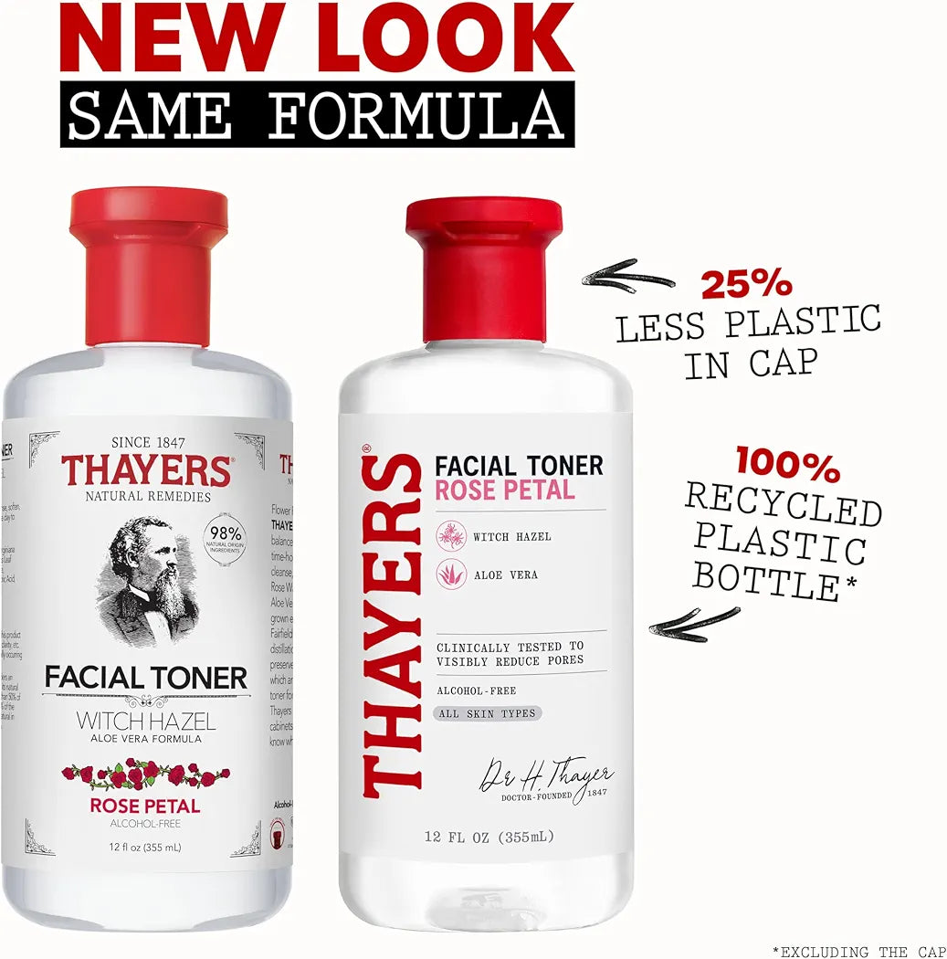THAYERS Facial Toner - Witch Hazel Aloe Vera Formula - Rose Petal