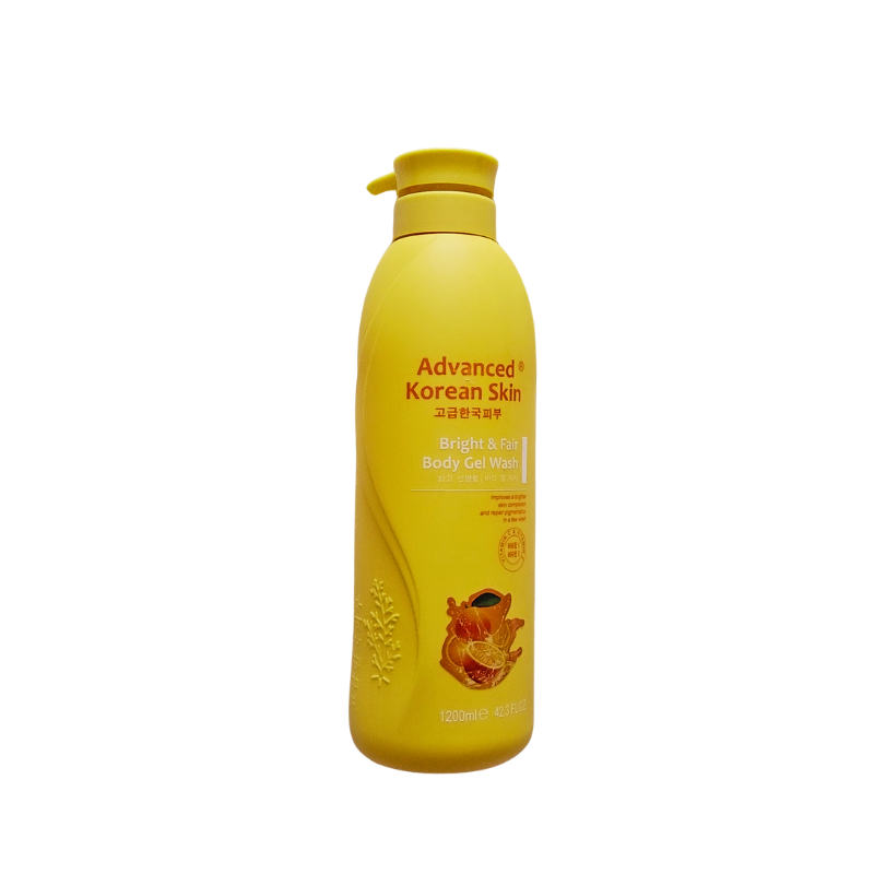 Advanced Korean Skin Bright & Fair Body Gel Wash (1200ml) - Vitamin C & E