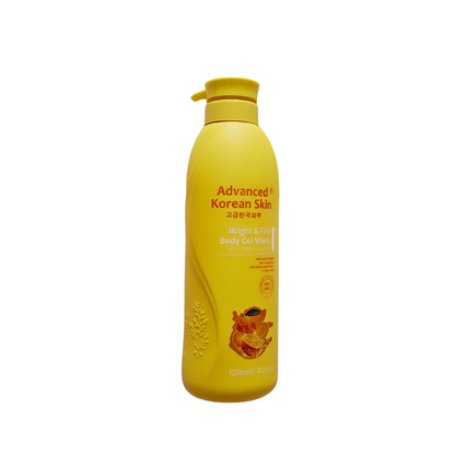 Advanced Korean Skin Bright & Fair Body Gel Wash (1200ml) - Vitamin C & E