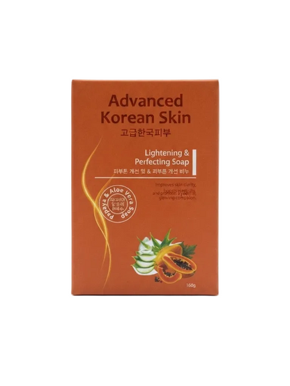 Advanced Korean Skin Lightening & Perfecting Soap – Papaya & Aloe Vera 160g