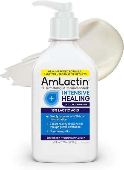 AmLactin Intensive Healing Lotion with 15% Lactic Acid AHA – 225g