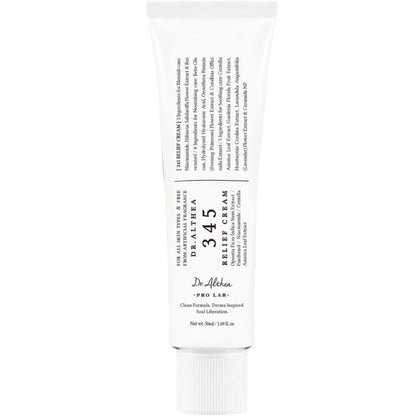 Tube of Dr. Thea 345 Relief Cream on a white background