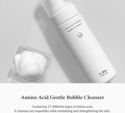 Dr. Althea Amino Acid Gentle Bubble Cleanser in a sleek white bottle. Contains 17 amino acids for deep cleansing, hydration, and skin barrier support.