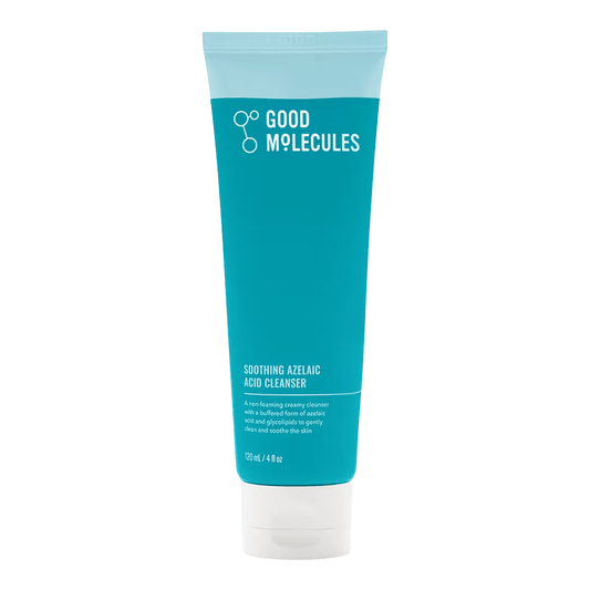 Tube of Good Molecules Soothing Azelaic Acid Cleanser on a white background