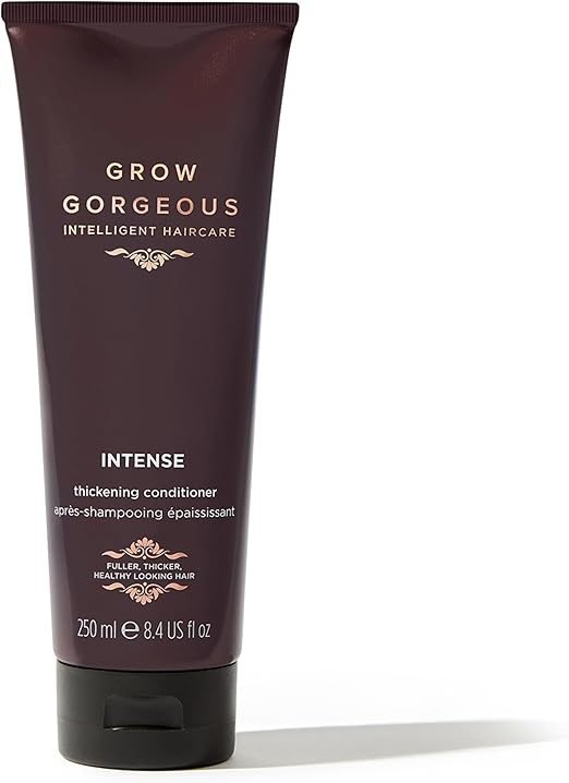 Grow Gorgeous Intense thickening conditioner tube on a white background