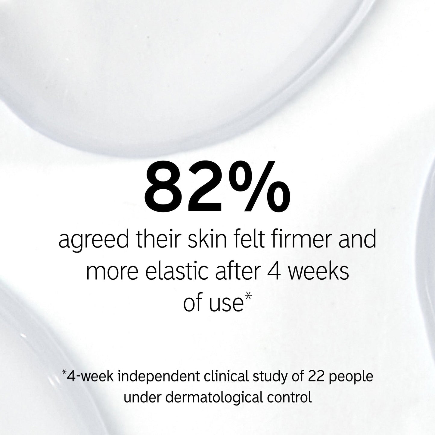 The image text notes: “82% felt firmer, more elastic skin after 4 weeks.” This finding is from a 4-week, independent clinical study of 22 participants under dermatological control, emphasizing the moisture-binding benefits of The INKEY List™ Hyaluronic Acid Serum - 30ml by The Inkey List.