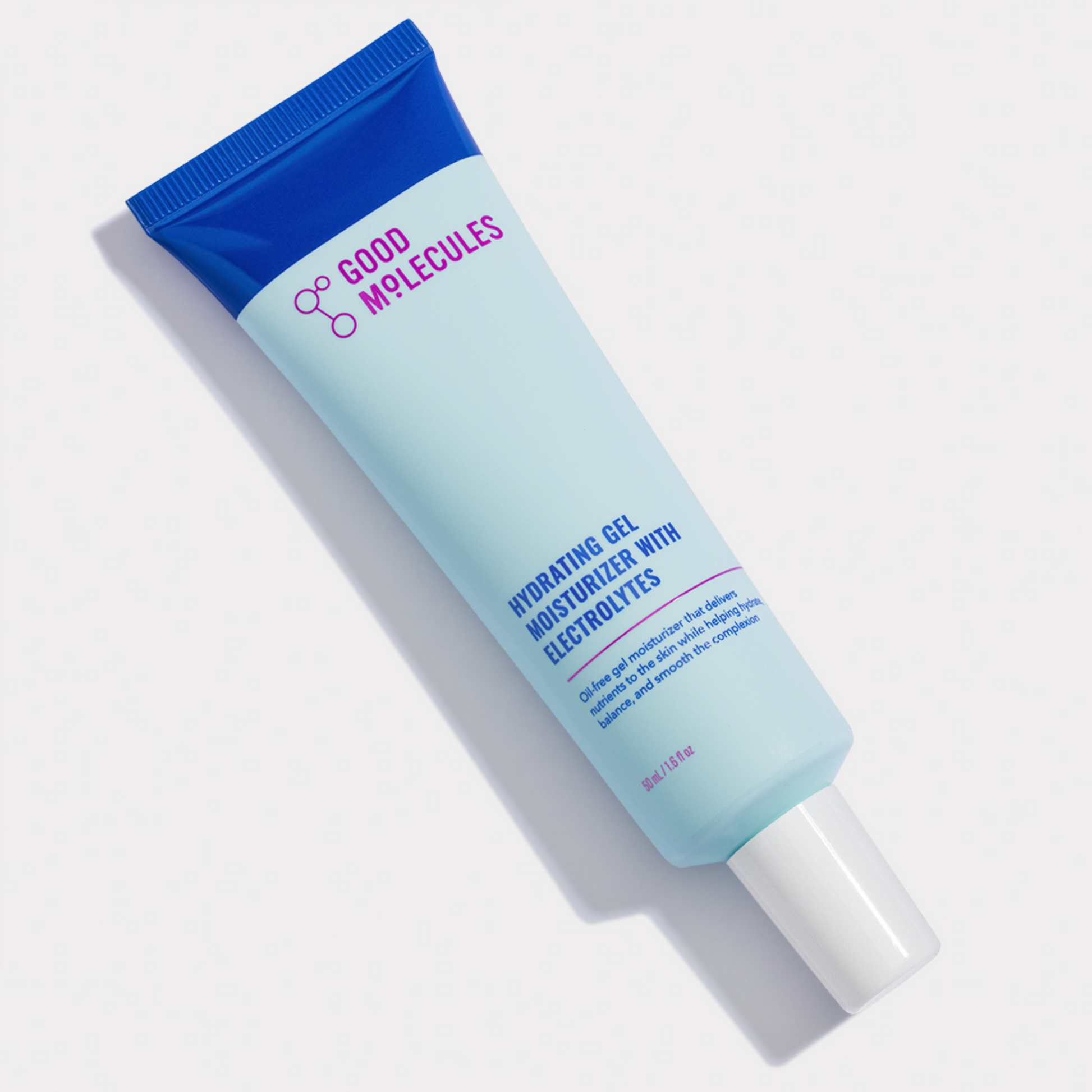 Good Molecules hydrating gel moisturizer on a light gray background