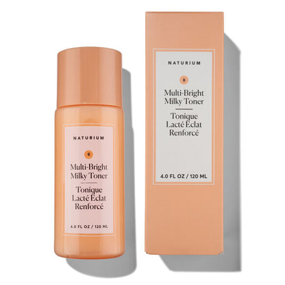 Naturium Multi-Bright Milky Toner bottle and packaging on a white background