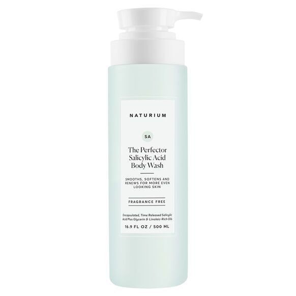 Naturium body wash bottle on a white background