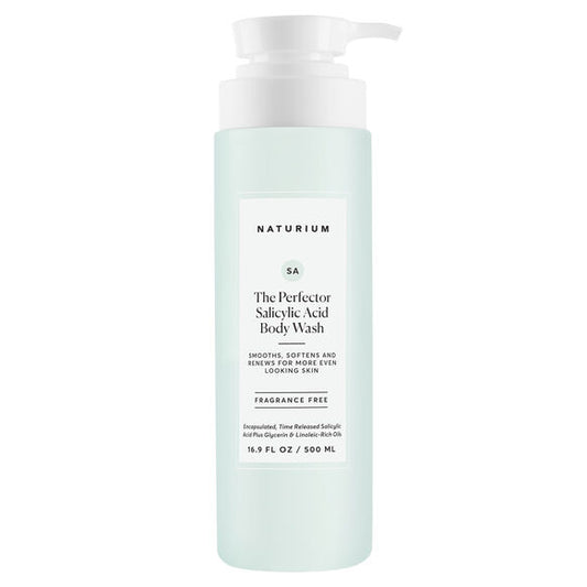 Naturium body wash bottle on a white background