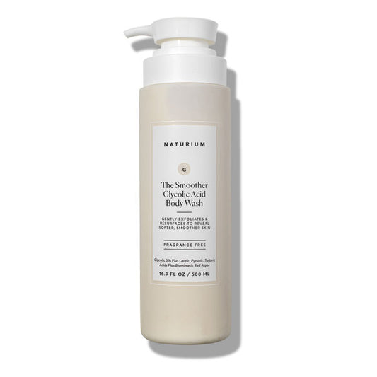 Naturium body wash bottle with pump on a white background