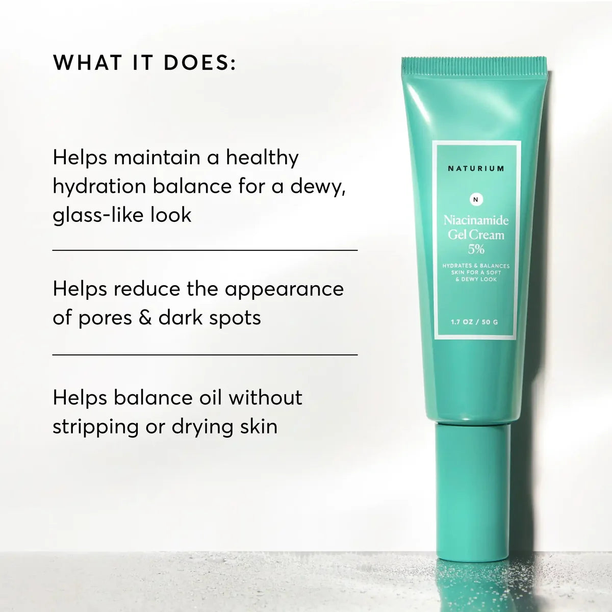 Naturium Niacinamide Gel Cream 5% – Hydrating Face Moisturiser 50g