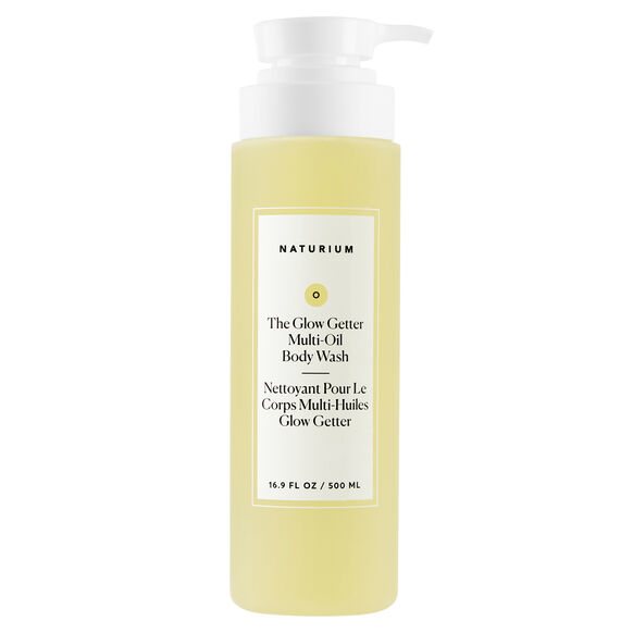 Naturium body wash bottle on a white background
