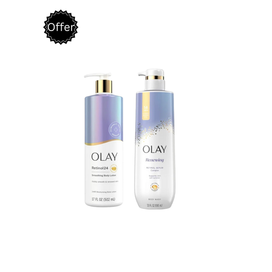 Olay Renewing Retinol Body Wash with Vitamin B3 on white background