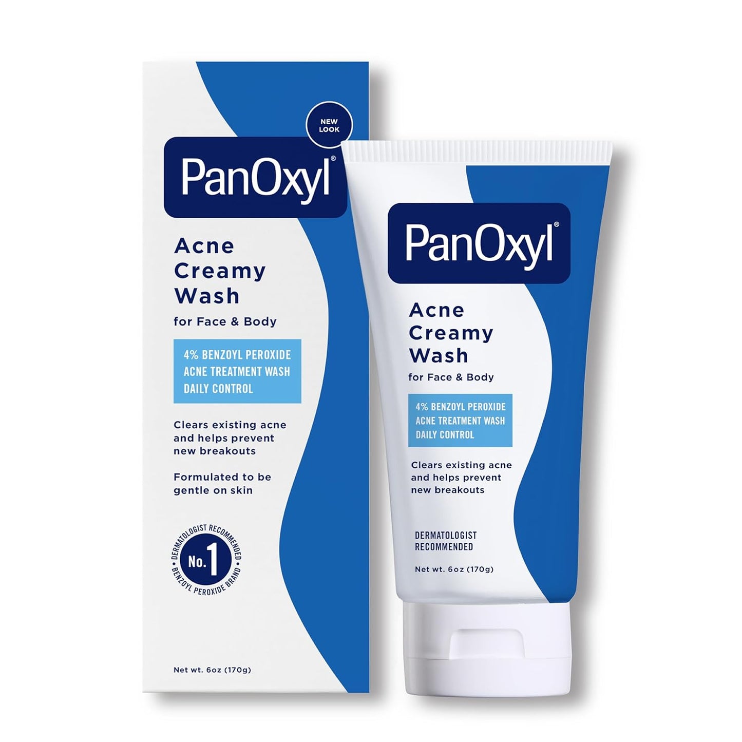 PanOxyl Antimicrobial Hydrating Acne Creamy Wash 4% Benzoyl Peroxide 6 oz