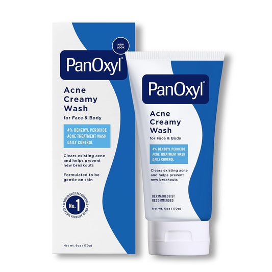 PanOxyl Antimicrobial Hydrating Acne Creamy Wash 4% Benzoyl Peroxide 6 oz