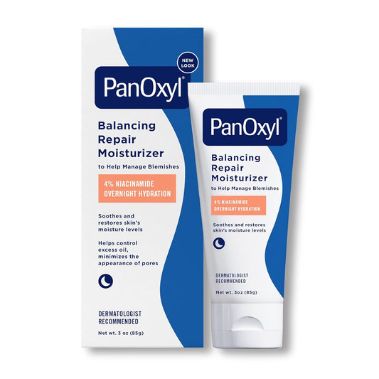 PanOxyl PM Balancing Repair Moisturizer with Niacinamide, Ceramides & Cica – 3 oz