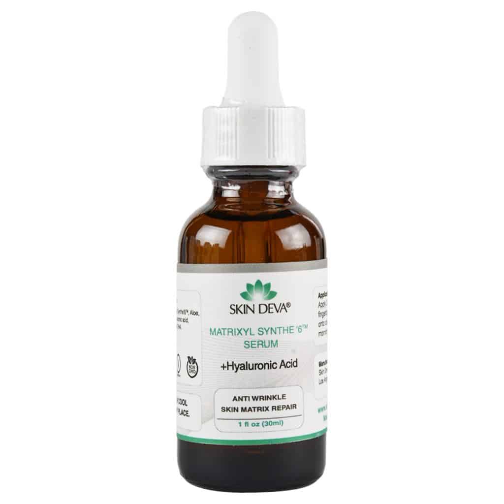 Skin Deva serum bottle with dropper on a white background