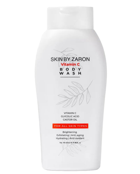 Skin by Zaron Vitamin C Body Wash bottle on a white background