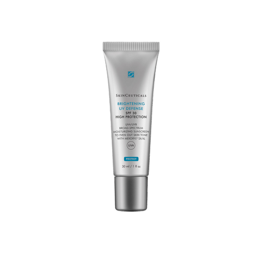 Skinceuticals Brightening UV Defense SPF 30 tube on a white background