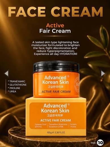 Advanced Korean Skin Active Fair Cream – Brightening Face Cream 100g