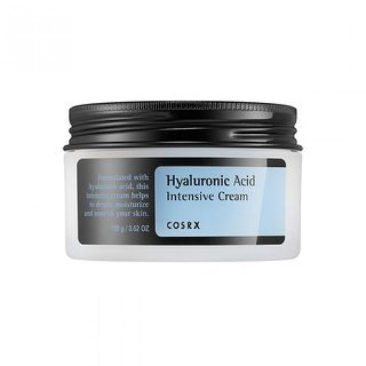 COSRX Hyaluronic Acid Intensive Cream in a sleek 100g (3.52 oz) jar. Formulated to deeply moisturize and nourish dry, dehydrated skin.