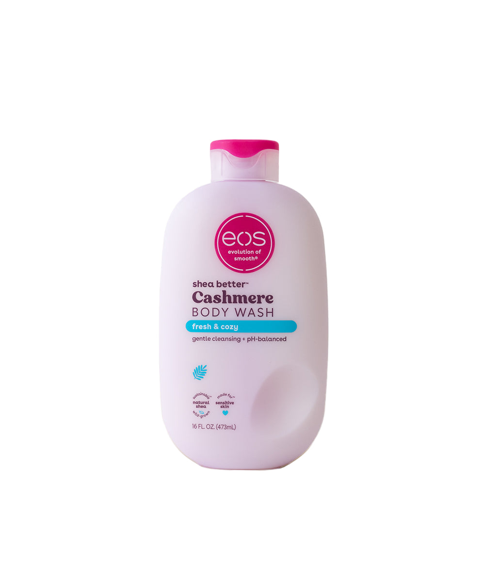 EOS Cashmere Body Wash bottle on a white background