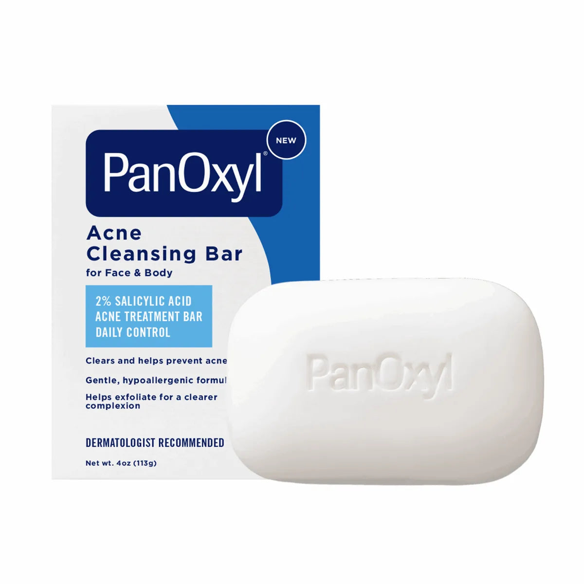 NEW PanOxyl Acne Cleansing Bar 2% Salicylic Acid – Face & Body 113g