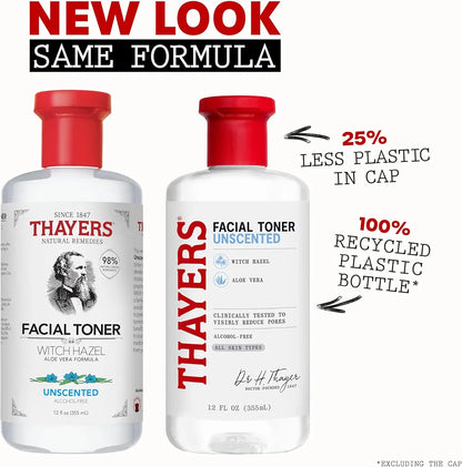THAYERS Facial Toner - Witch Hazel Aloe Vera Formula-Unscented 355ml