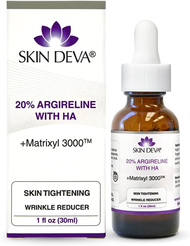Skin Deva skincare product with dropper bottle and packaging on a white background